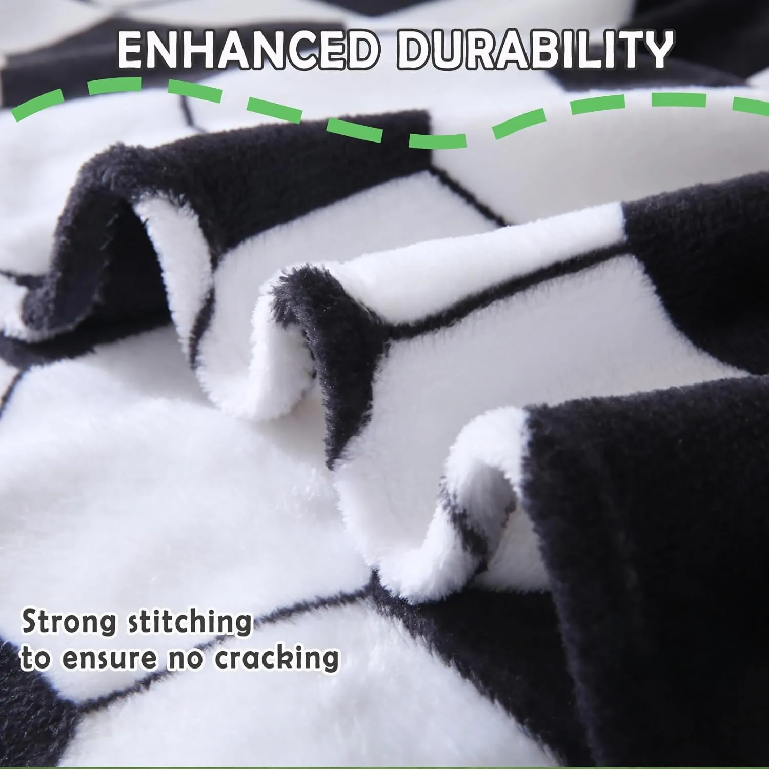 Soccer Blanket for Kids 8-12 - Ball Lovers Team Gifts - Black White Fleece Blankets for Boys Girls (40x50 inch)
