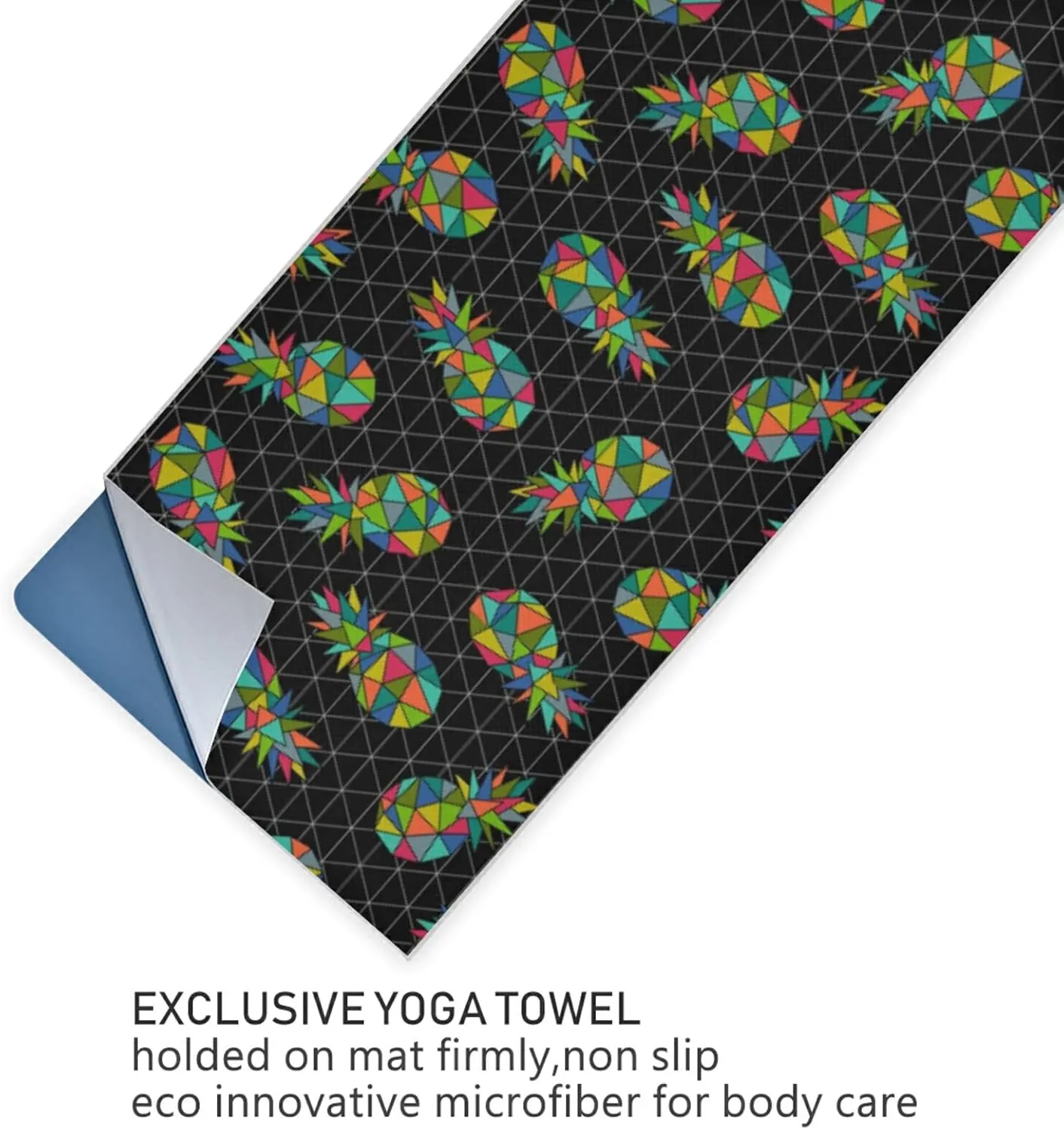 Soft Sweat Absorbent Non Slip Yoga Mat Towel, Durable Folding Workout Towel for Pilates Exercise, Fitness Mat Towel with Bag