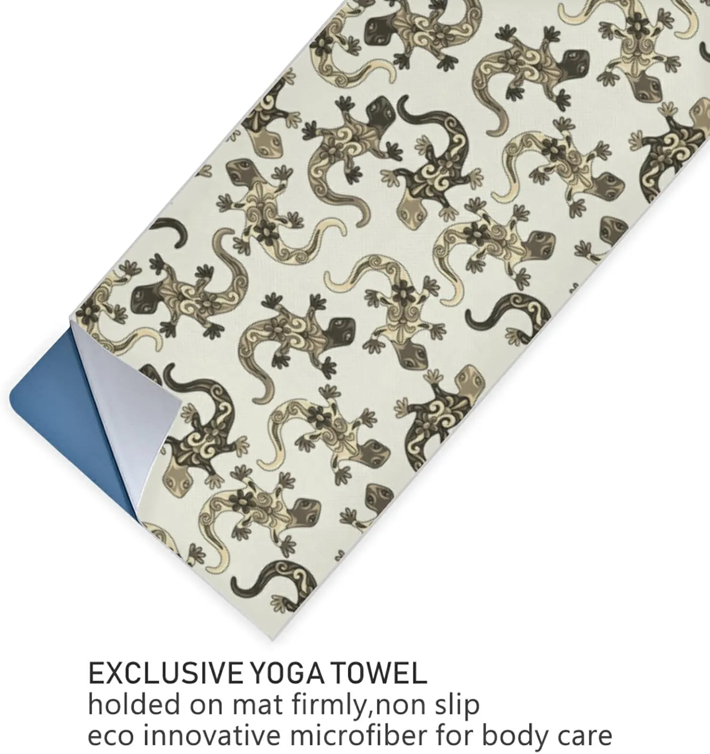 Soft Sweat Absorbent Non Slip Yoga Mat Towel, Durable Folding Workout Towel for Pilates Exercise, Fitness Mat Towel with Bag