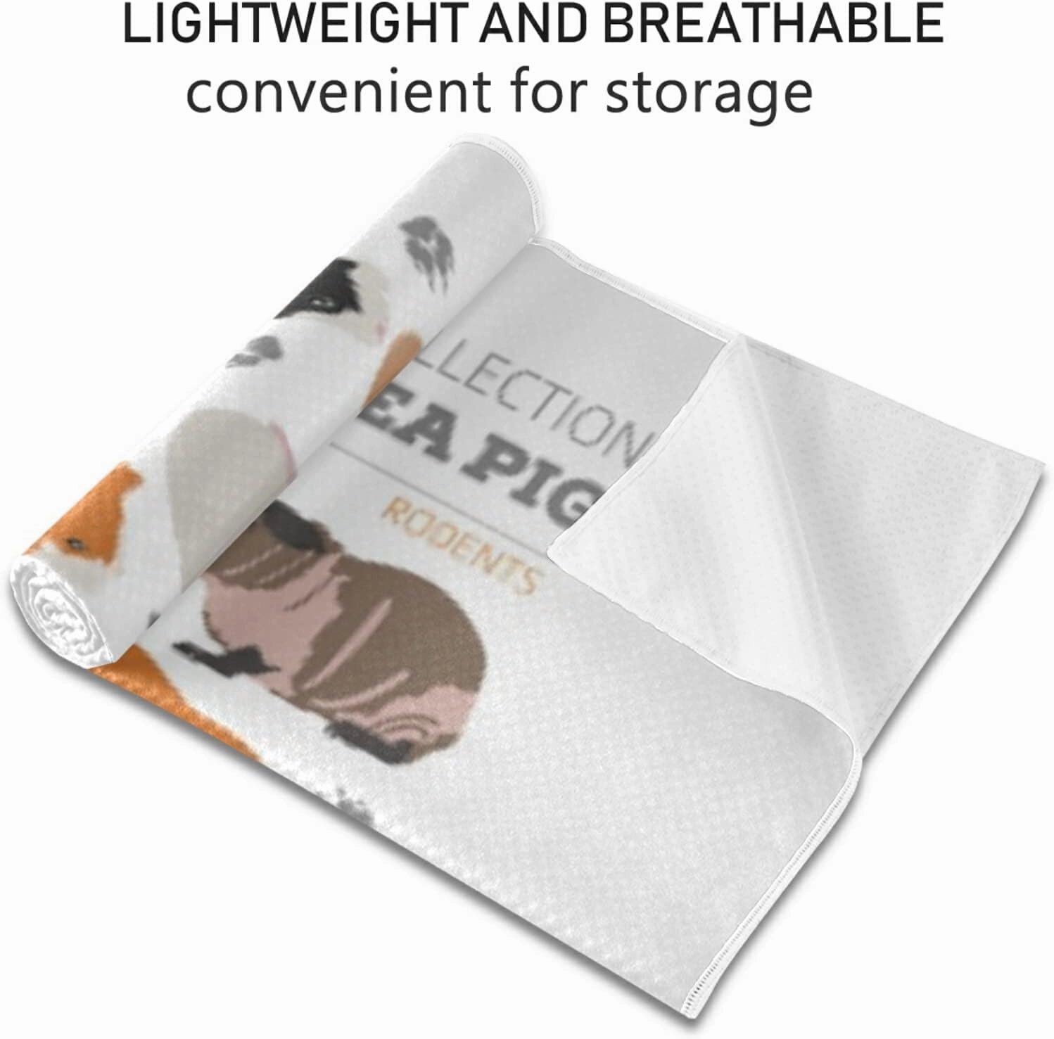 Soft Sweat Absorbent Non Slip Yoga Mat Towel, Durable Folding Workout Towel for Pilates Exercise, Fitness Mat Towel with Bag