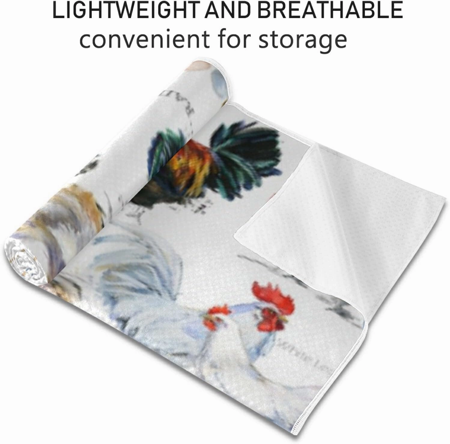 Soft Sweat Absorbent Non Slip Yoga Mat Towel, Durable Folding Workout Towel for Pilates Exercise, Fitness Mat Towel with Bag