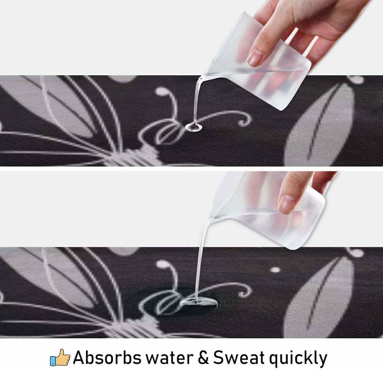Soft Sweat Absorbent Non Slip Yoga Mat Towel, Durable Folding Workout Towel for Pilates Exercise, Fitness Mat Towel with Bag