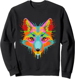 Splash Art Fox - Colorful Foxes - Color Wild Animal Splashes Sweatshirt