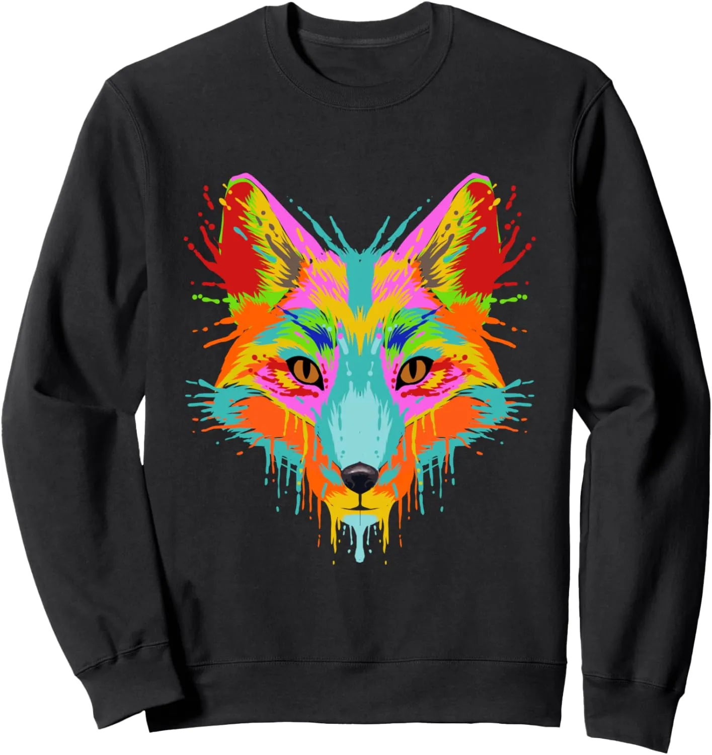 Splash Art Fox - Colorful Foxes - Color Wild Animal Splashes Sweatshirt
