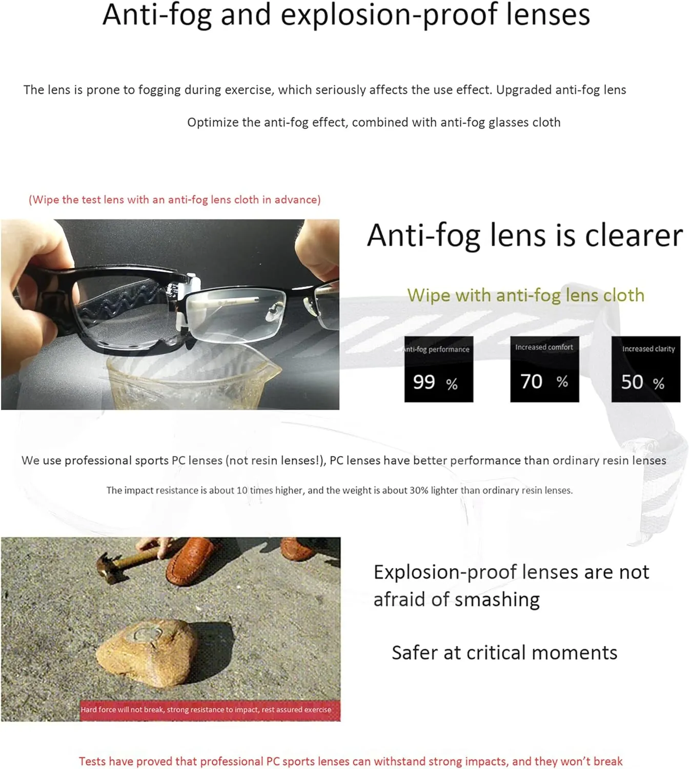 Sports Goggles Glasses - Basketball Protective Eyewear with Removable Lens and Adjustable Goggles Strap