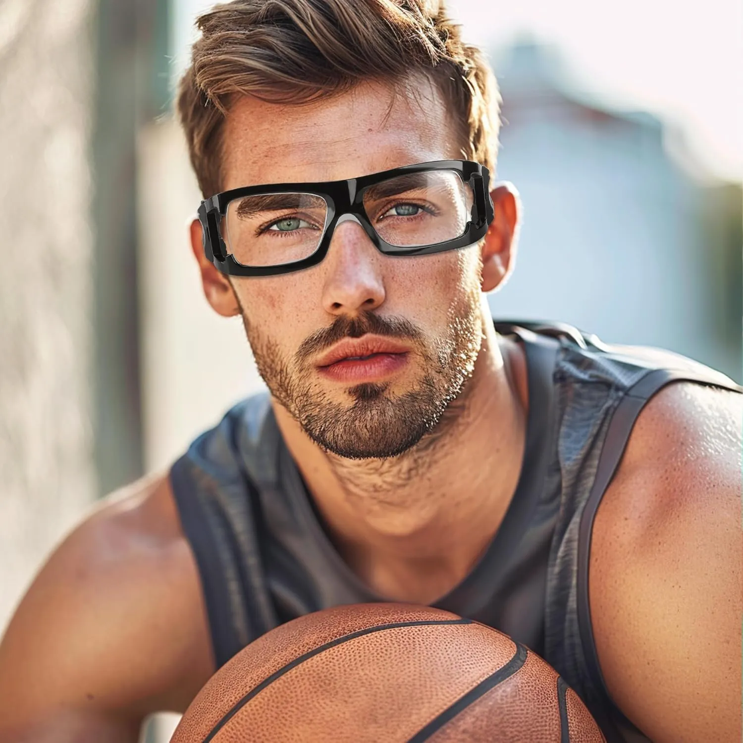 Sports Goggles Glasses Protective Safety Basketball Football Sport Glasses Men Shock Collision Adjustable Glasses