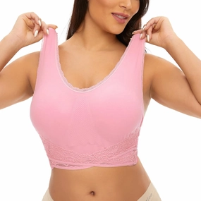 Sports Bras for Women Front Cross Front Side Buckle Bra Wireless Bra Pads Seamless Comfort Bra Yoga Bra 1/2/3 Pack