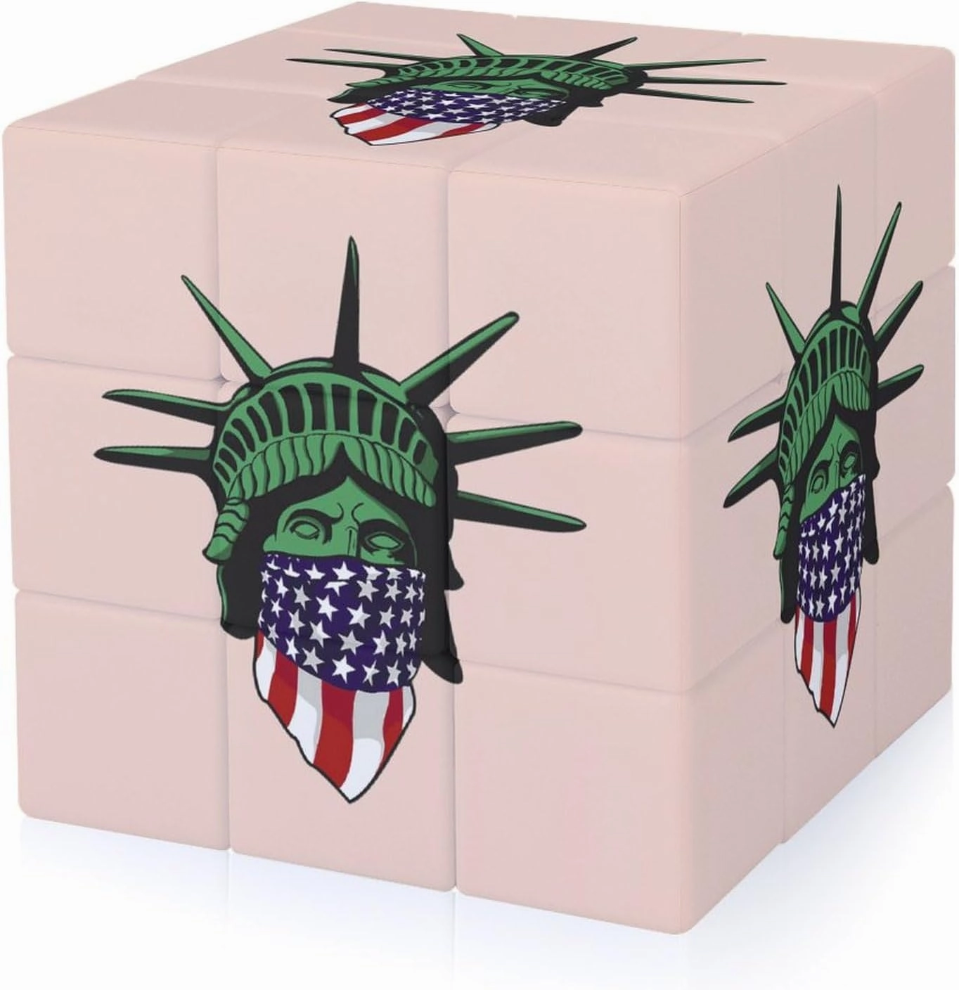 Statue of Liberty U.S. Funny 3x3x3 Cube Smooth Lightweight Puzzle for Adult Graphic Printing Travel