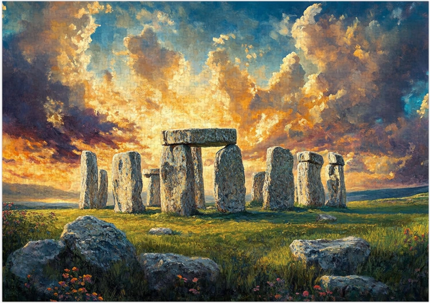Stonehenge Jigsaw Puzzle 300/500/1000 Piece (500pc (38×52cm))