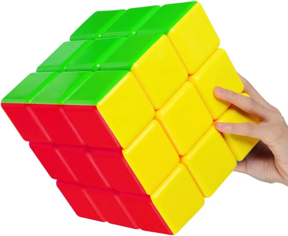 Super Big 3x3 Speed Cube, Stickerless Large Cube 3x3 Puzzle Toys (18cm)