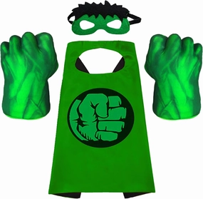 Superhero Hands Gloves and Capes Fists - Kids Soft Plush Toys Accessories for Costumes - Cosplay Gloves for Boys