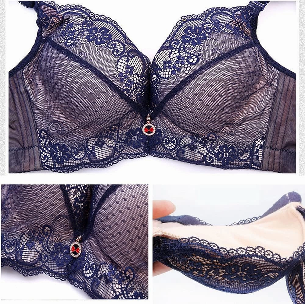 Swbreety Women’s Push Up Bra Comfort Padded Underwire Lace Bra Lift Up Everyday Bra