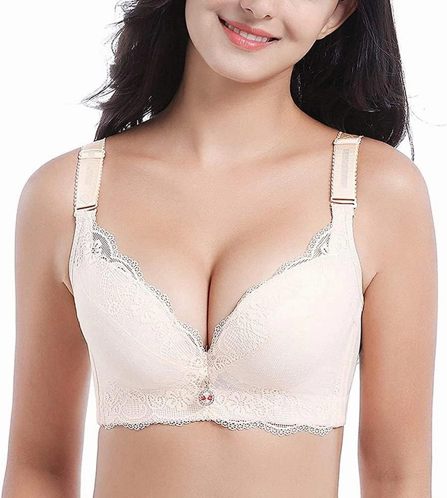 Swbreety Women’s Push Up Bra Comfort Padded Underwire Lace Bra Lift Up Everyday Bra