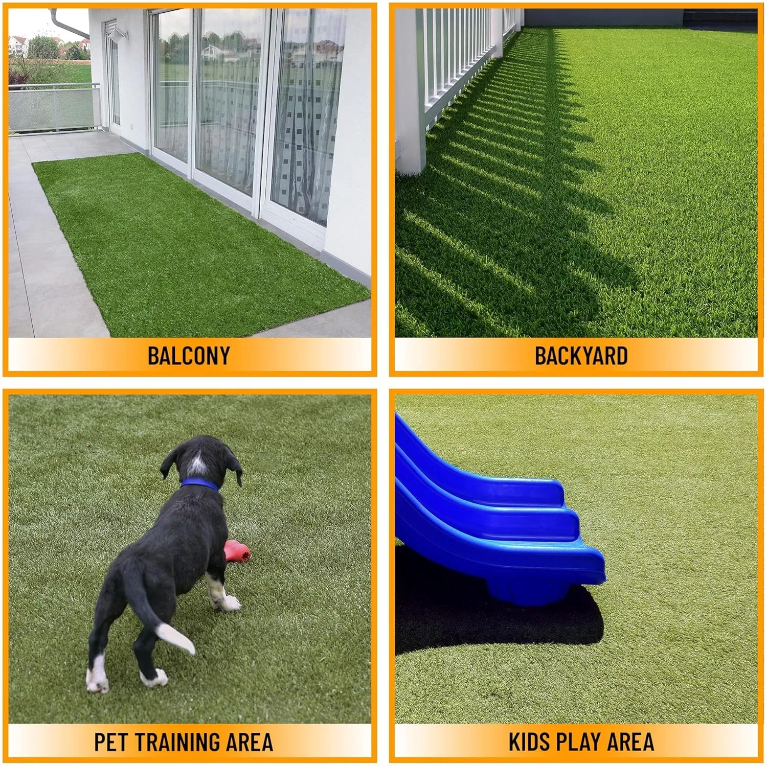 Sweet Home Stores Lifelike Artificial Grass Area Rug 3x5 Indoor/Outdoor with Drainage Holes, Customizable Thick High Pile for Backyards, Patio, Bedroom Rug, 2'7" x 5'