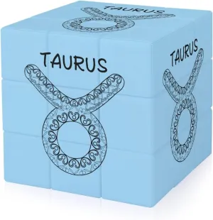 Taurus Constellation Funny 3x3x3 Cube Smooth Lightweight Puzzle for Adult Graphic Printing Travel