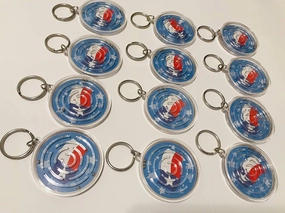 Texas Keychains 12 Pcs Pack - Classic Maze Puzzle With Texas Flag