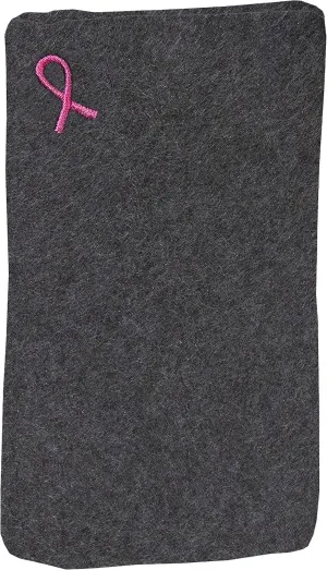 The Breast & Chest Buddy Seatbelt Cushion for Open Heart Surgery and Chest Reconstruction Sites- Charcoal with Small Breast Cancer Ribbon