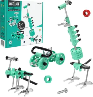 The Off Bits Dino Erector Set, Educational Build Your Own Robot Toy, Ages 6 7 8 9  Year Old Boys and Girls, Stem Building Toys Engineering Kit, Construction Toys STEAM Gifts for Kids