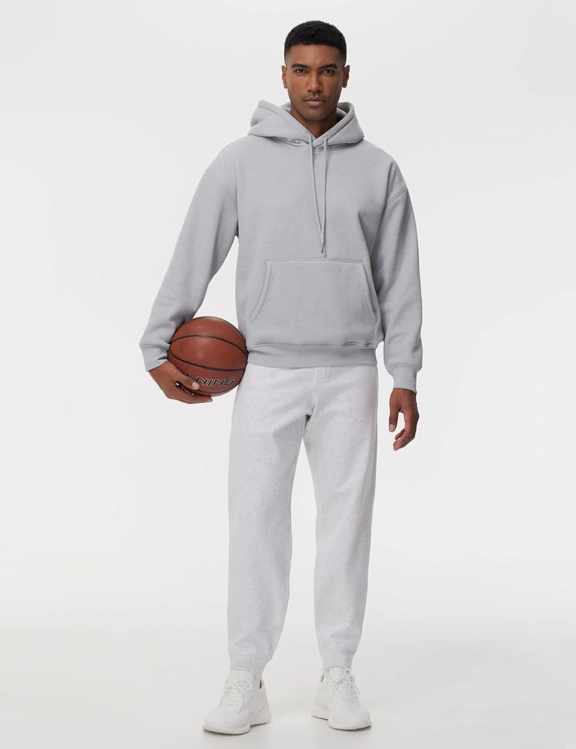 THE GYM PEOPLE Mens' Fleece Joggers Pants with Deep Pockets in Loose-fit Style