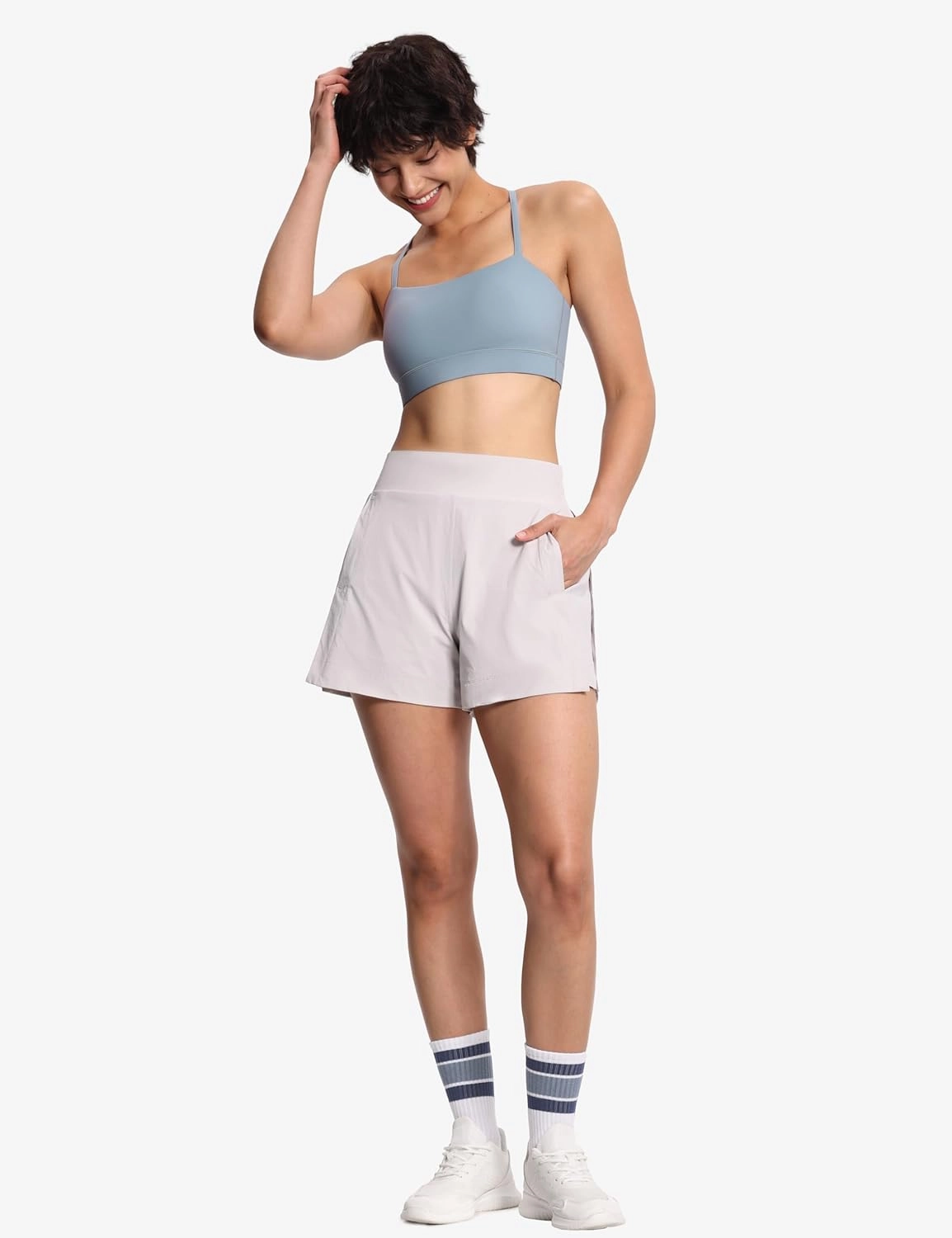 THE GYM PEOPLE Women's Adjustable Spaghetti Strap Sports Bras Wirefree Workout Tops with Removable Padded