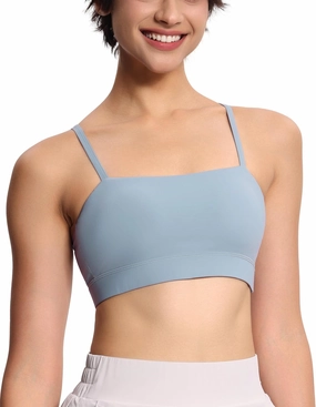 THE GYM PEOPLE Women's Adjustable Spaghetti Strap Sports Bras Wirefree Workout Tops with Removable Padded