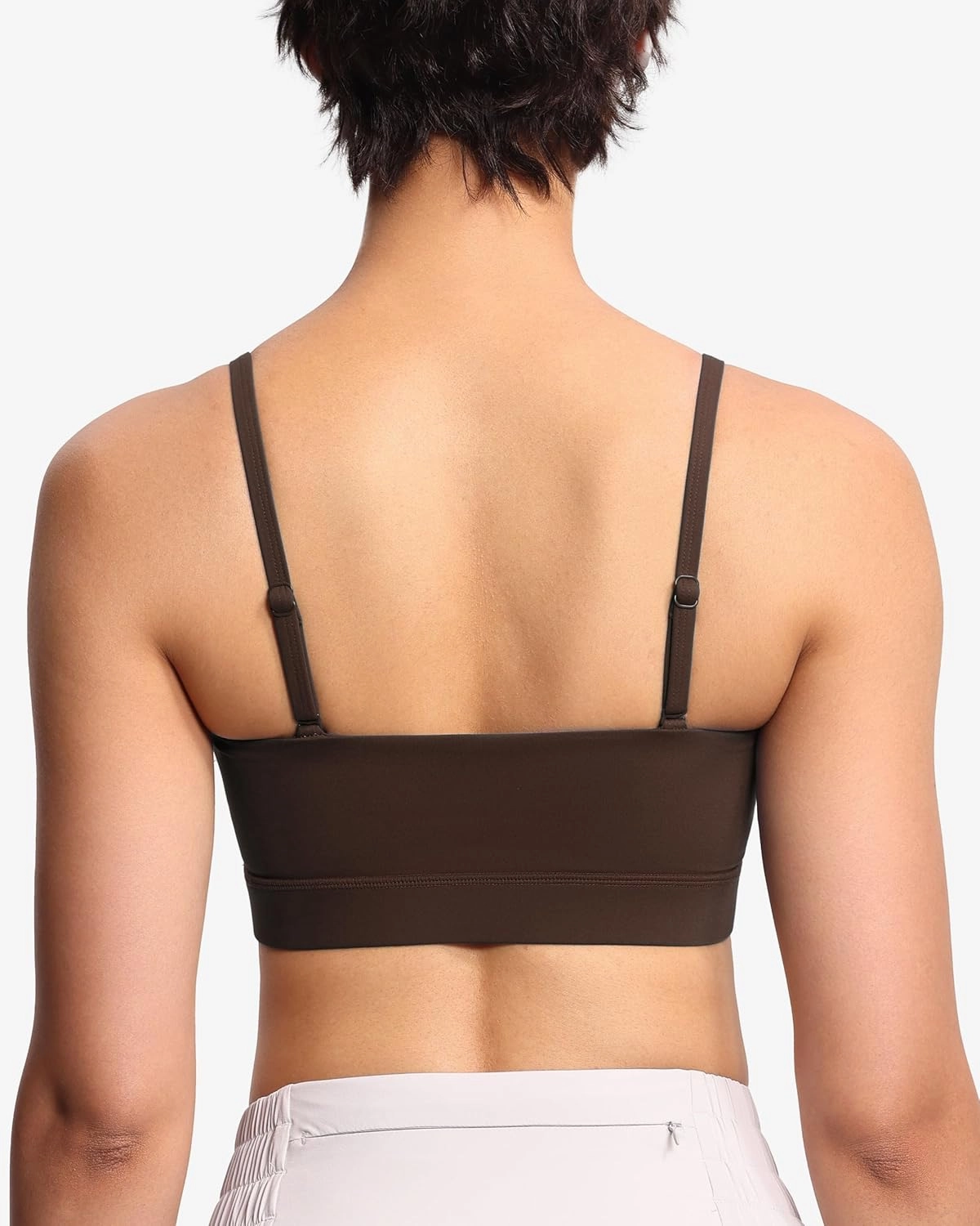THE GYM PEOPLE Women's Adjustable Spaghetti Strap Sports Bras Wirefree Workout Tops with Removable Padded