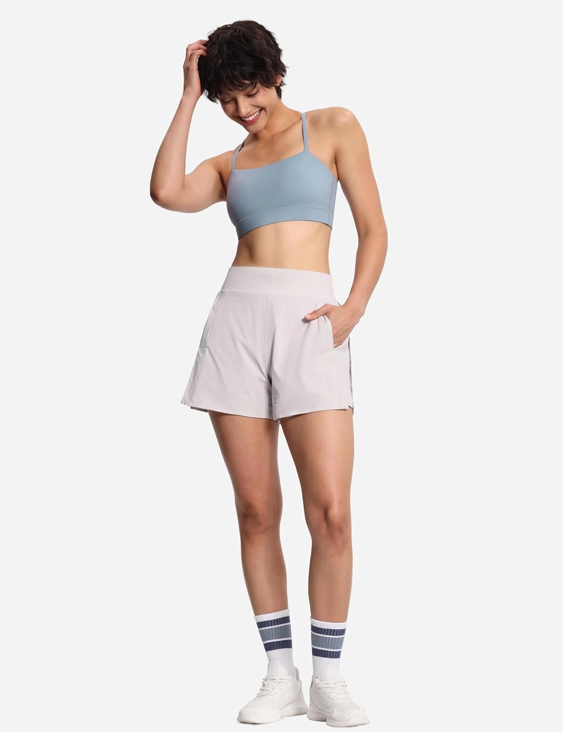 THE GYM PEOPLE Women's Adjustable Spaghetti Strap Sports Bras Wirefree Workout Tops with Removable Padded