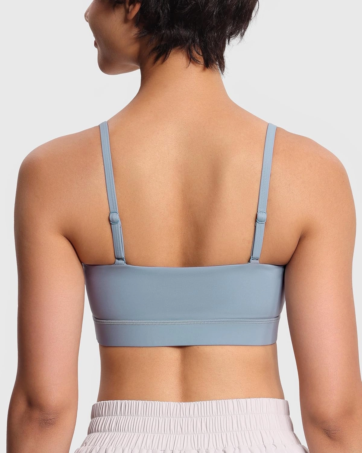 THE GYM PEOPLE Women's Adjustable Spaghetti Strap Sports Bras Wirefree Workout Tops with Removable Padded