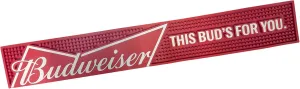 This Bud's for You Compatible with Budweiser Professional Bar Mat Spill Mat Rail Drip Mat - Officially Licensed - 23.75 x 3.5 Inches
