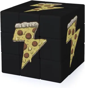 Thunder Cheesy Pizza Funny 3x3x3 Cube Smooth Lightweight Puzzle for Adult Graphic Printing Travel