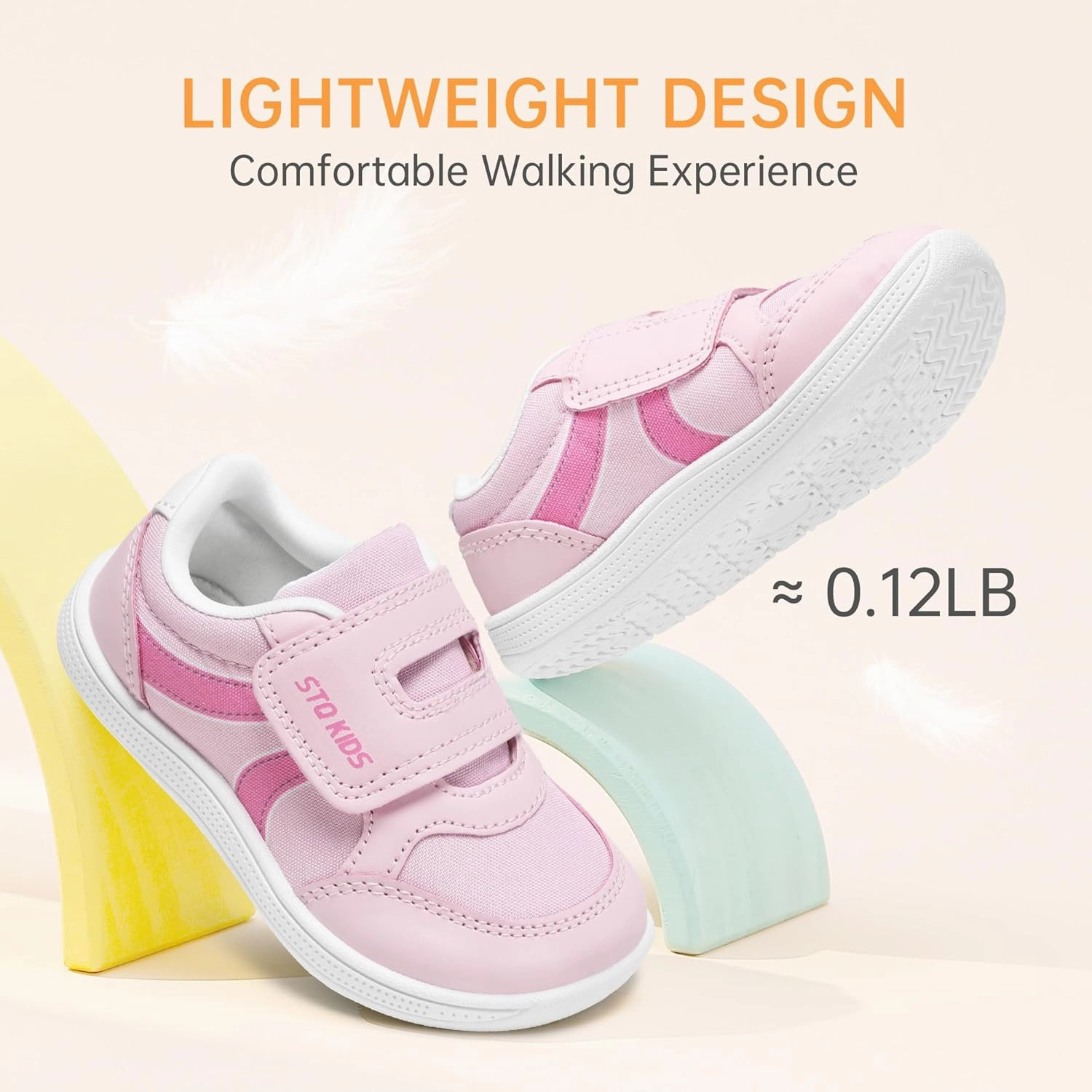 Toddler Wide Toe Box Barefoot Shoes Boys Girls Sneakers Kids Tennis Shoes Preschool Non Slip Lightweight Comfortable First Walking Shoes Running Outdoor Activities