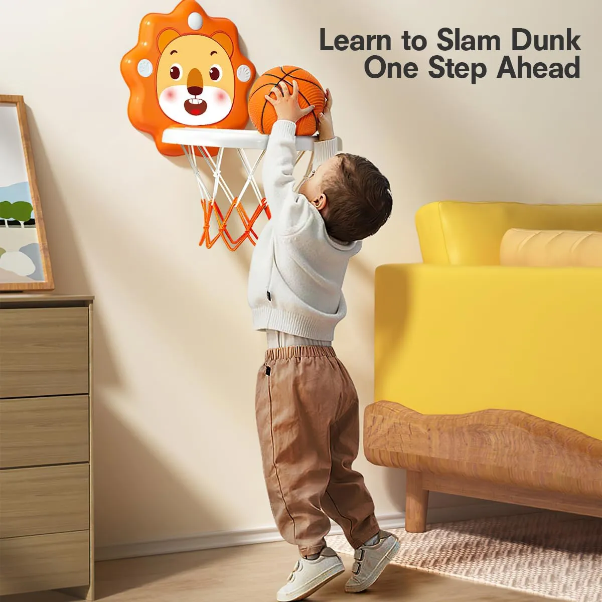 Toddlers Mini Basketball Hoop Indoor,Scoreboard Portable Design Adjustable Height,Christmas Birthday Baby Kids Boy Small Bath Basketball Hoop Gifts Toys for 1 2 3 4 5 Year Old