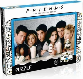Top Puzzles Friends Milkshake 1000 Piece Jigsaw Puzzle Game, Assemble characters from the popular TV Series including Joey, Ross, Rachel, Chandler, Phoebe and Monica, gift for ages 10 plus