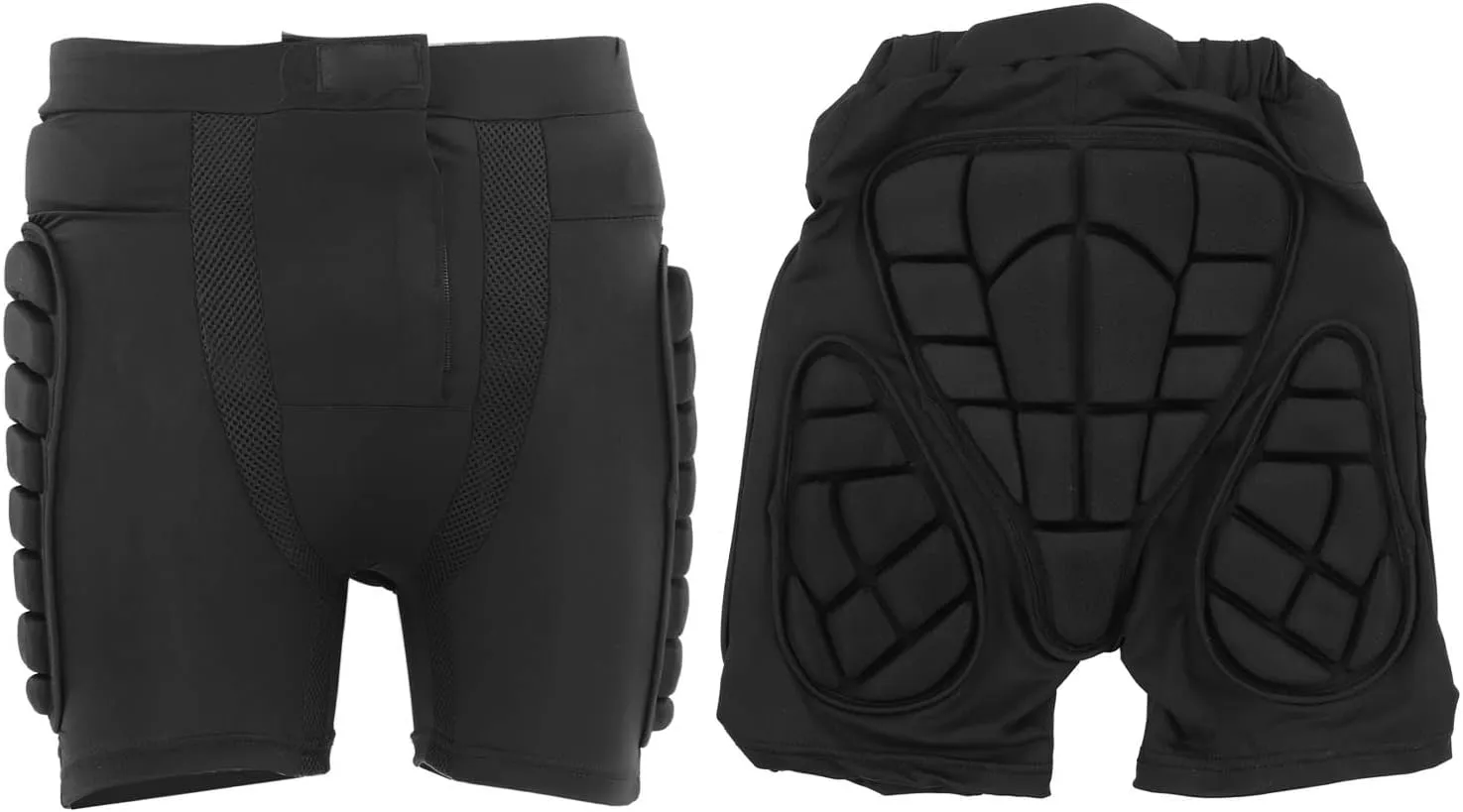 TOPINCN Hip Protection Pants, Skiing Hip Pad Elastic Belt Widely Applicable Black with Storage Bag for Extreme Sports