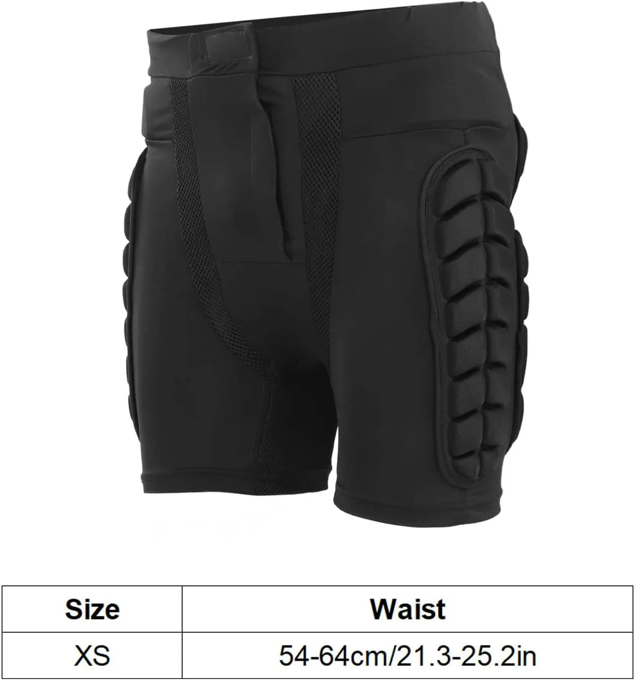 TOPINCN Hip Protection Pants, Skiing Hip Pad Elastic Belt Widely Applicable Black with Storage Bag for Extreme Sports