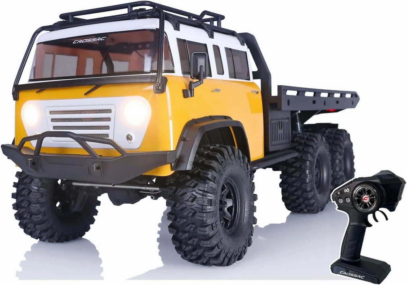 TOUCAN RC HOBBY CROSSRC JT6 6WD 6X6 RTR 2.4GHz 1/10 RC Crawler Remote Control Flatbed Car Model Yellow