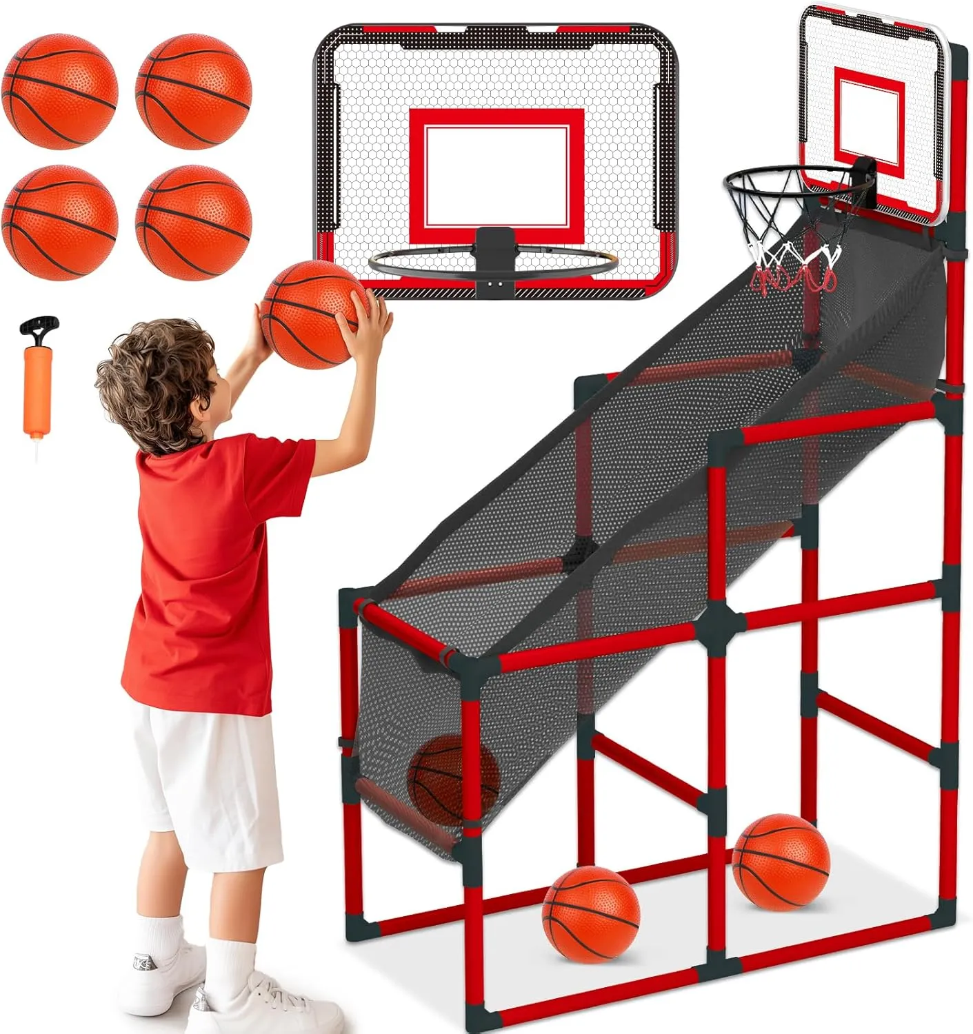 TOY Life - Toddler Basketball Hoop Indoor, Kids Indoor Basketball Hoop, Arcade Basketball Game, Kids Basketball Hoop, Pop A Party Shot Basketball Game - Basketball Toys Adjustable