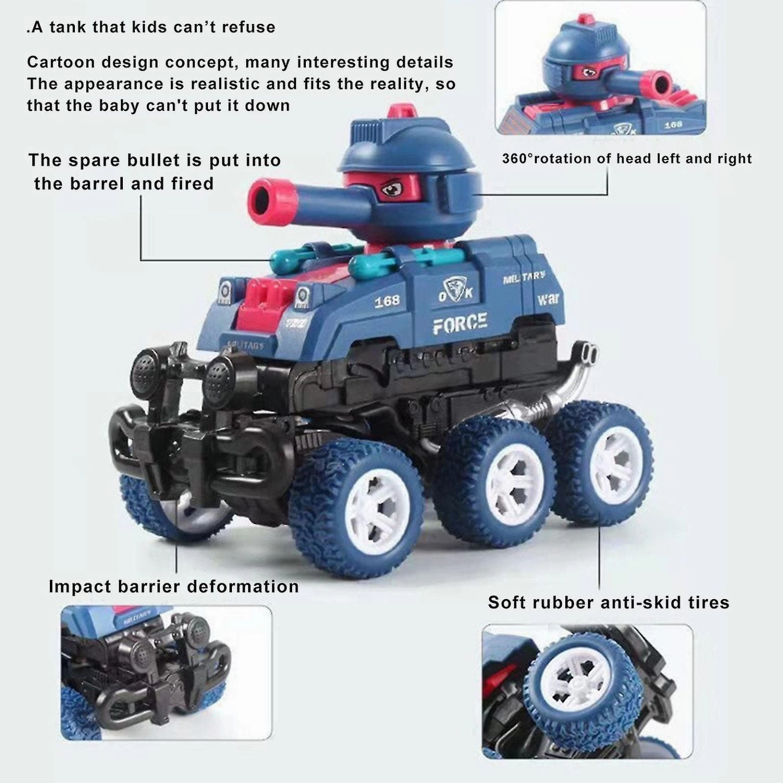 Toys For Boys 3-6 Years Vehicles Kids Baby Toys Plastic Tank Simulation Model