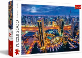 Trefl Lights of Dubai 2000 Piece Jigsaw Puzzle Red 38"x27" Print, Creative Fun, Classic Puzzle for Adults and Children from 12 Years Old