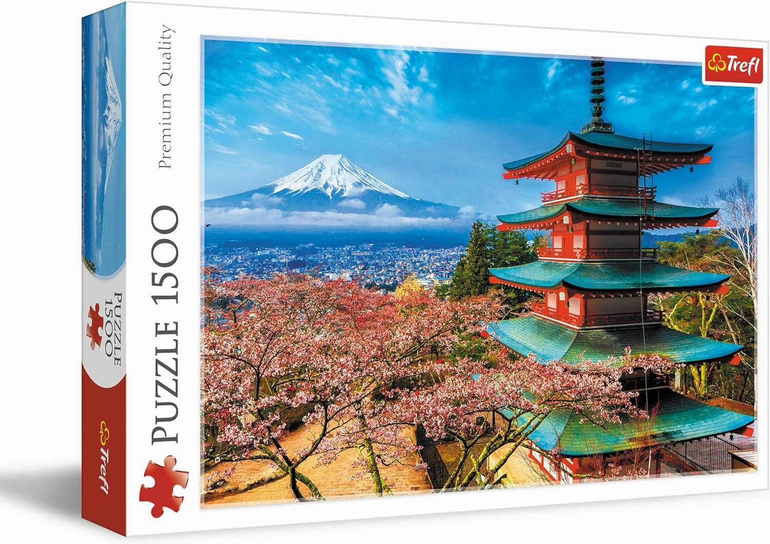 Trefl Red 1500 Piece Jigsaw Puzzle Mount Fuji 33"x23" Print, DIY Jigsaw, Creative Fun, Classic Puzzle for Adults and Children from 12 Years Old