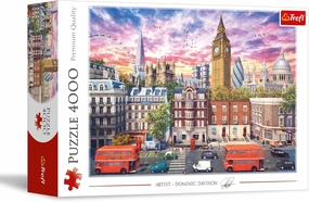 Trefl Walking Around London 4000 Piece Jigsaw Puzzle Red 54"x38" Print, DIY, Great Britain, England, Creative Fun, Classic Puzzle for Adults and Children from 12 Years Old