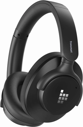 Tronsmart Q20S Hybrid Active Noise Cancelling Headphones, Wireless Over Ear Headphones with Mic, Hi-Res Audio, 60H Playtime, Deep Bass Custom EQ via App, Comfort Fit, for Travel Home Office