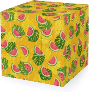Tropical Leaves and Watermelons Funny 3x3x3 Cube Smooth Lightweight Puzzle for Adult Graphic Printing Travel