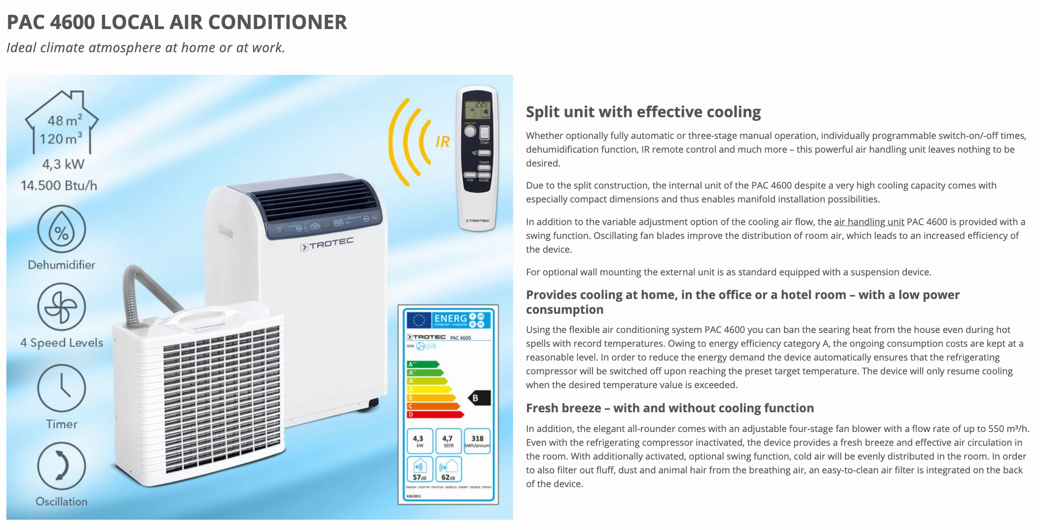 Trotec Pac Range of Air Conditioners| Eco Friendly R290 Natural Refrigerant