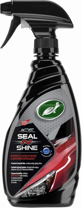 Turtle Wax 50984 ICE Seal N Shine Hybrid Sealant Spray Wax and Coating, Insane Water Beading with Paint Protection, Carnauba Infused for Ultimate High Gloss Finish, 16 oz. (Pack of 1)