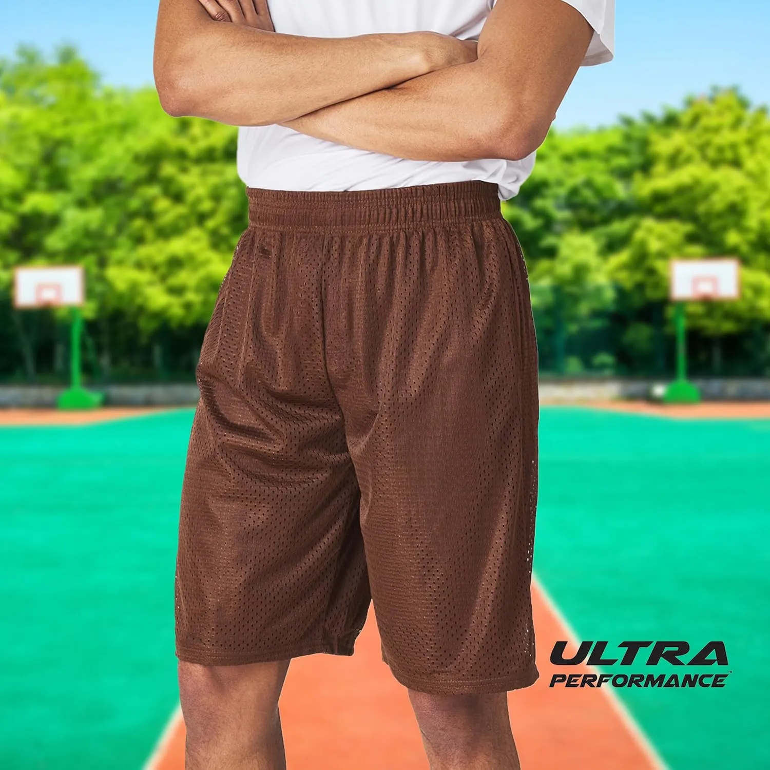 Ultra Performance Men's Athletic Mesh Short's 3 Pack Mens Basketball Shorts Gym Workout & Sport Short with Pockets for Men