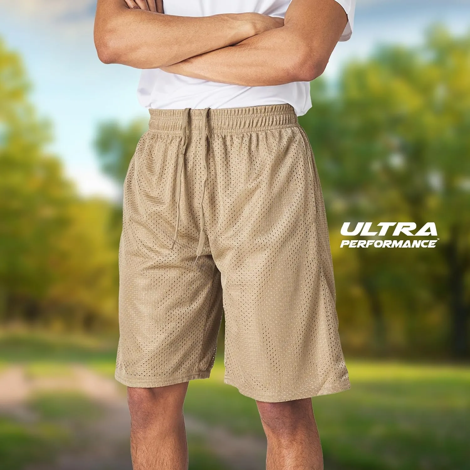 Ultra Performance Men's Athletic Mesh Short's 3 Pack Mens Basketball Shorts Gym Workout & Sport Short with Pockets for Men