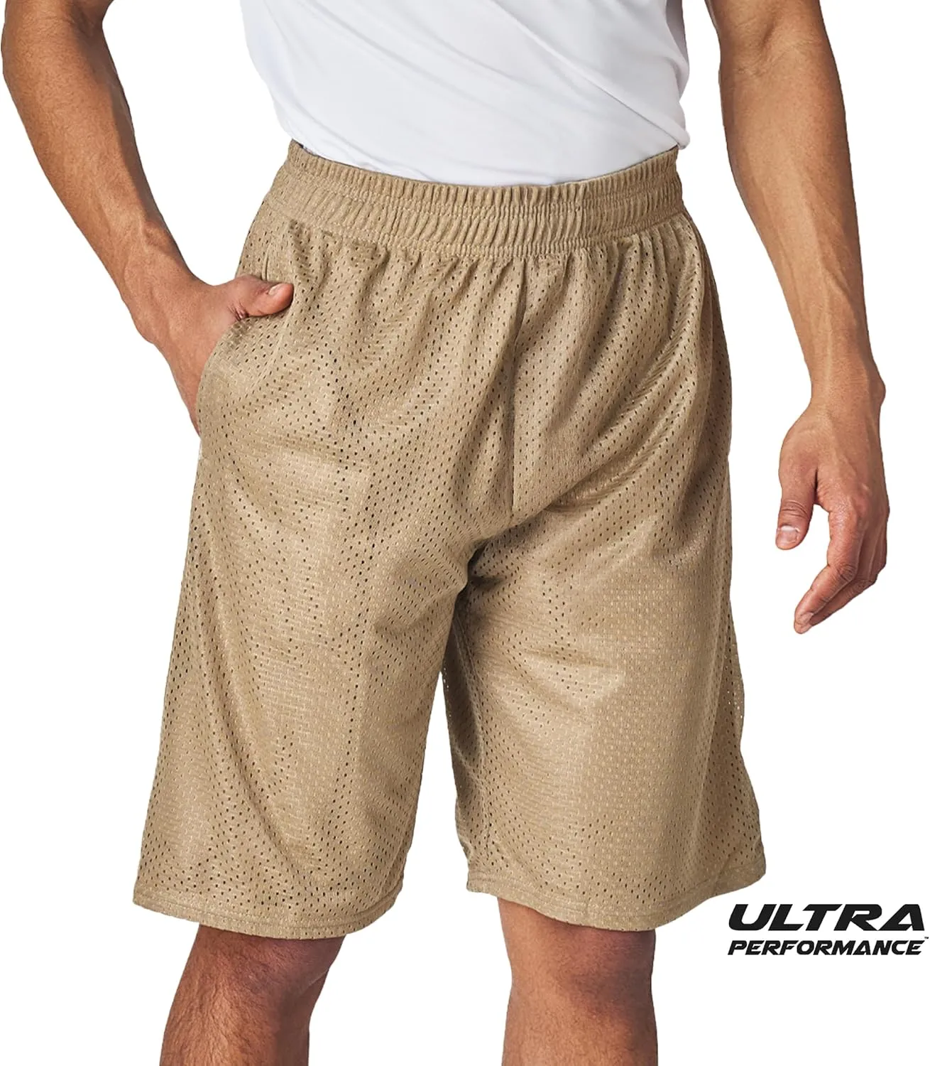 Ultra Performance Men's Athletic Mesh Short's 3 Pack Mens Basketball Shorts Gym Workout & Sport Short with Pockets for Men
