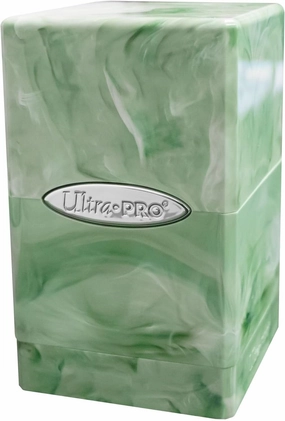 Ultra Pro ULP16346 Satin Tower Marble Deck Box Lime Green & White