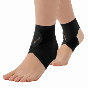 Ultra Thin Ankle Wraps Ankle Brace for Men ＆ Women, Adjustable Ankle Straps for Arch, Sprained Foot, Tendinitis, Football, Basketball, Running（Black, 2 Pack）